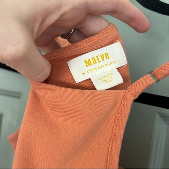 Maeve Anthropologie Bubble Cropped Cami Tank Top in Creamsicle Orange - Picture 6 of 6